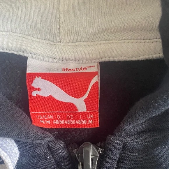 SOLD SOLD SOLD Puma Black Zip-Up Hoodie M - Picture 2 of 15